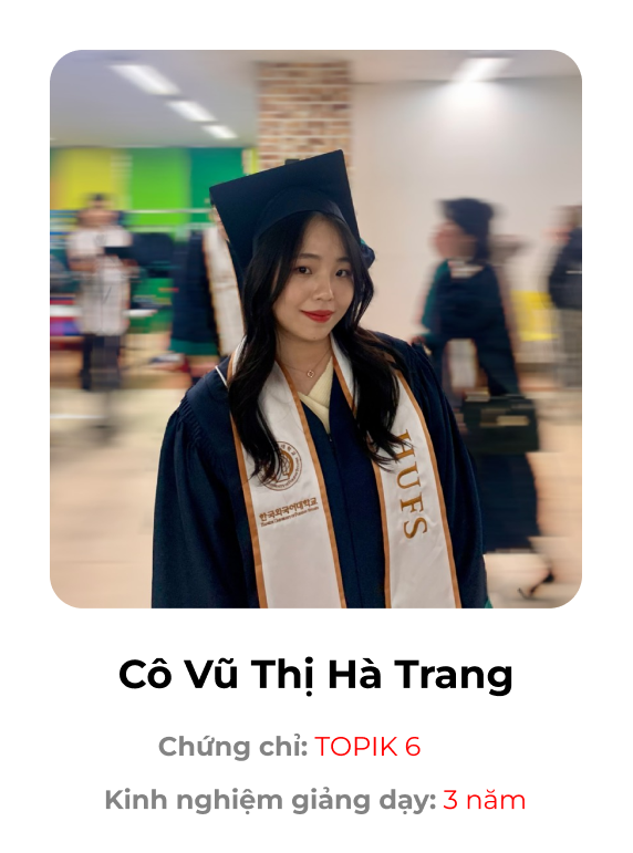 Cô Vũ Thị Hà Trang